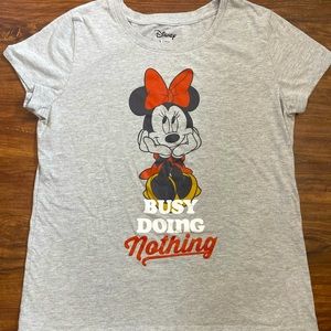 Disney Minnie Mouse t-shirt for Adult. “Busy Doing Nothing”